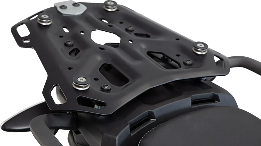 SW-MOTECH TRAX ADV Top Case System - Silver - Triumph Tiger 800 '10-'19 GPT.11.747.70001/S - Back View