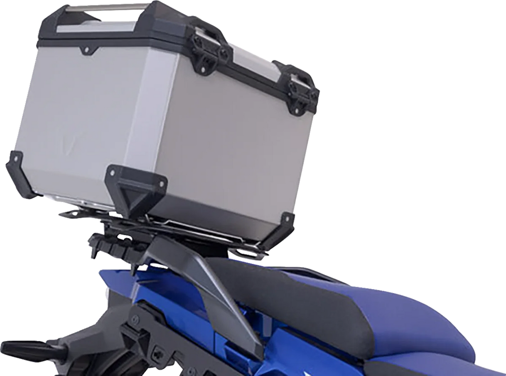 SW-MOTECH TRAX ADV Top Case System - Silver - V-Strom 650/1000/1050 '14-'24 GPT.05.440.70002/S - Side View