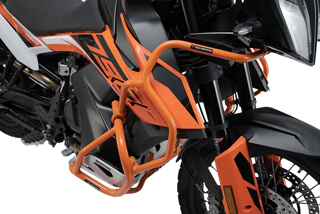 SW-MOTECH Upper Crash Bar - Orange - KTM - 790/890 Adventure/R SBL.04.521.10100/EB - Back View