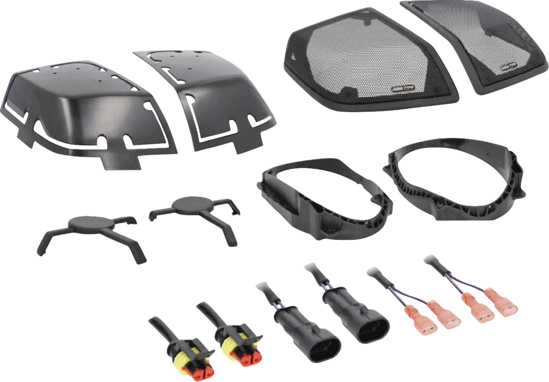 Saddle Tramp - Saddlebag Lid with Speaker Cutouts - Rear - FL - BC-HDC69-2 - Side View