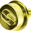 Load image into Gallery viewer, Saddlemen 1-1/4"-20 Seat Knob - Gold 8909GO - Side View