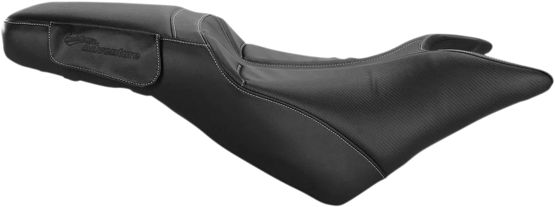 Saddlemen Adventure Tour Seat - One-Piece - Low - Stitched - Black - Africa Twin 0810-H049 - Side View
