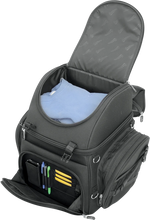 Load image into Gallery viewer, Saddlemen Backseat/Sissy Bar Bag - Black EX000298 - Side View