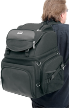 Load image into Gallery viewer, Saddlemen Backseat/Sissy Bar Bag - Black EX000298 - Installation View