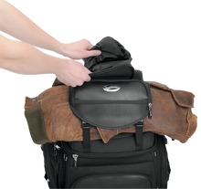 Load image into Gallery viewer, Saddlemen Backseat/Sissy Bar Bag - Black EX000298 - Additional View 5