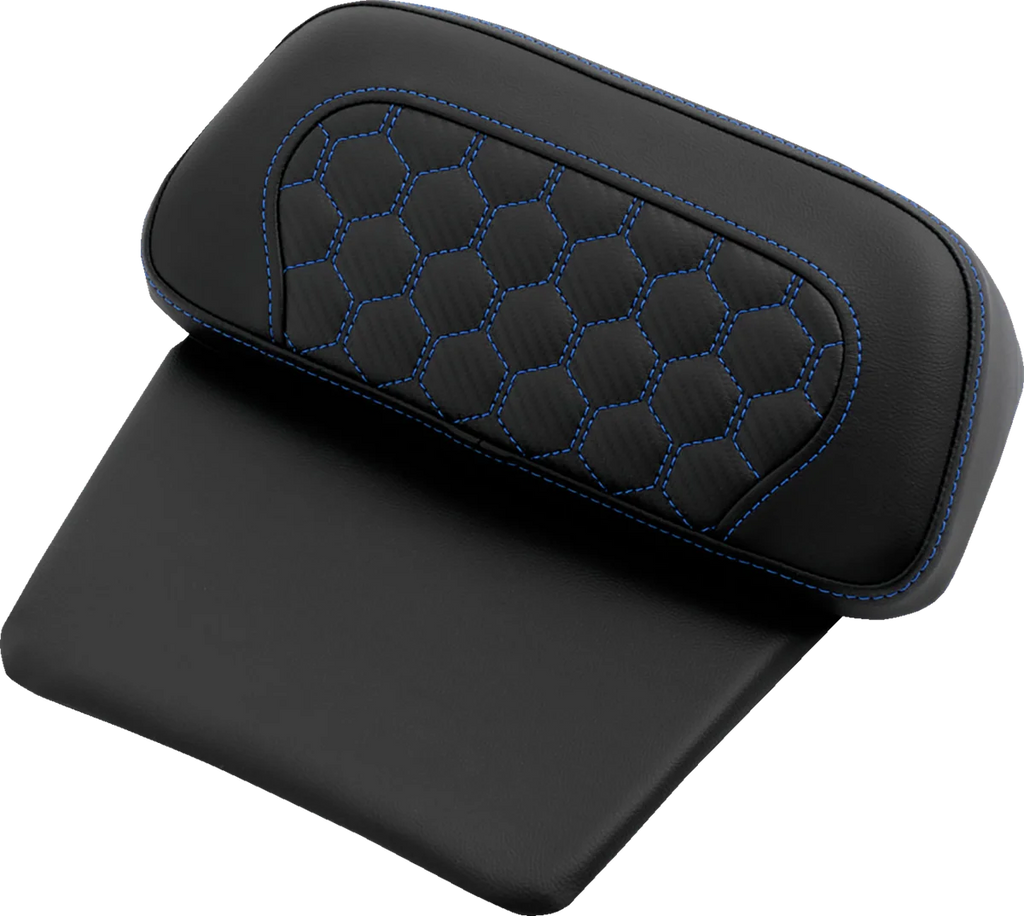 Saddlemen Chopped Tour Pak Pad - Honeycomb - Blue Stitching - FLH/FLT '14-'24 814-07C-HC-BLU - Main Product View