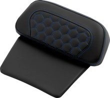 Load image into Gallery viewer, Saddlemen Chopped Tour Pak Pad - Honeycomb - Blue Stitching - FLH/FLT '14-'24 814-07C-HC-BLU - Main Product View