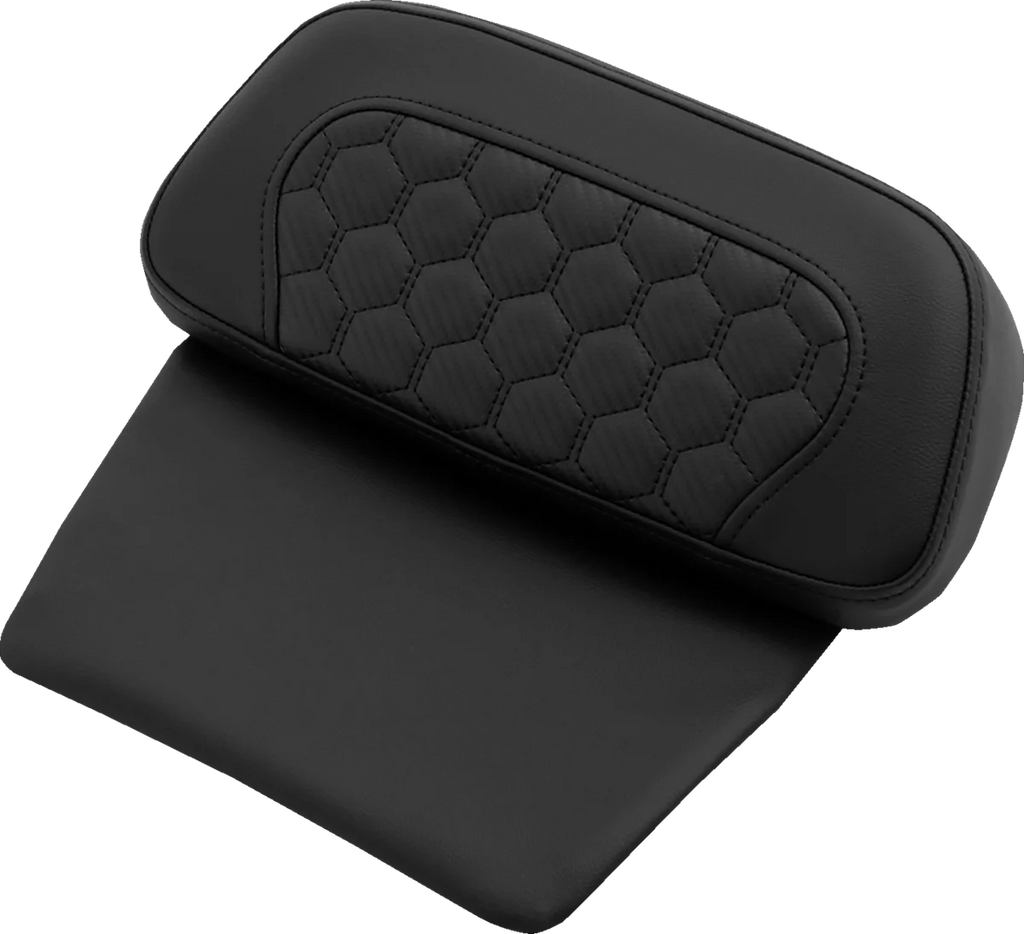 Saddlemen Chopped Tour Pak Pad - Honeycomb - Blue Stitching - FLH/FLT '14-'24 814-07C-HC-BLU - Side View