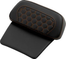 Load image into Gallery viewer, Saddlemen Chopped Tour Pak Pad - Honeycomb - Orange Stitching - FLH/FLT '14-'24 814-07C-HC-ORA - Main Product View