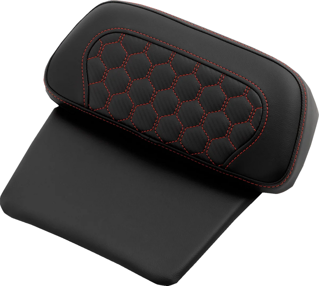 Saddlemen Chopped Tour Pak Pad - Honeycomb - Red Stitching - FLH/FLT '14-'24 814-07C-HC-RED - Main Product View