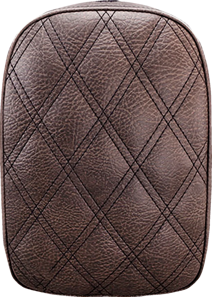 Saddlemen Detachable Pillion Pad - Lattice Stitched - Brown SA1027 - Side View