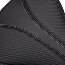 Load image into Gallery viewer, Saddlemen Dominator Pillion Pad - Standard Reach - Black w/ Gray Stitching - FL/FX '06-'17 806-12-0162 - Back View