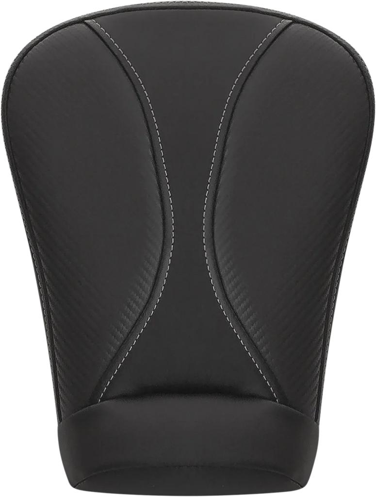 Saddlemen Dominator Pillion Pad - Standard Reach - Black w/ Gray Stitching 800-01-0162 - Side View
