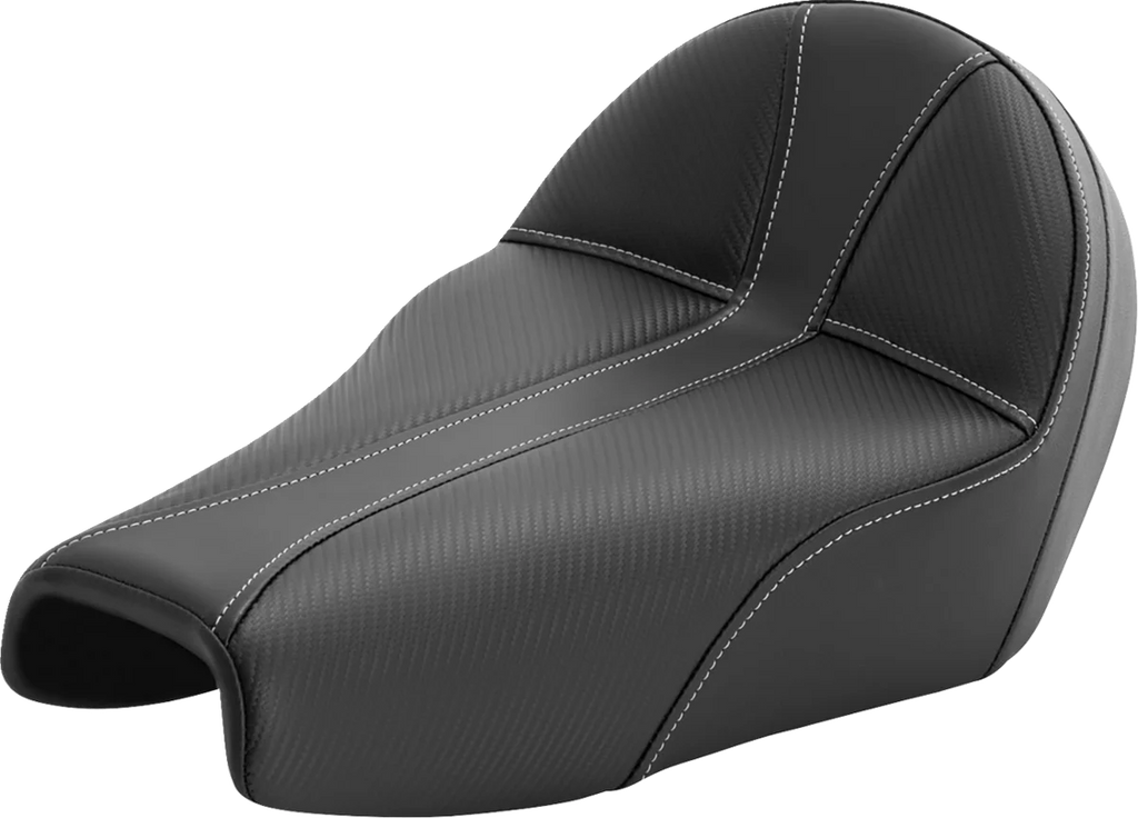 Saddlemen Dominator Seat - Black w/ Silver Stitching - XL '04-'22 807-11B-0042 - Main Product View