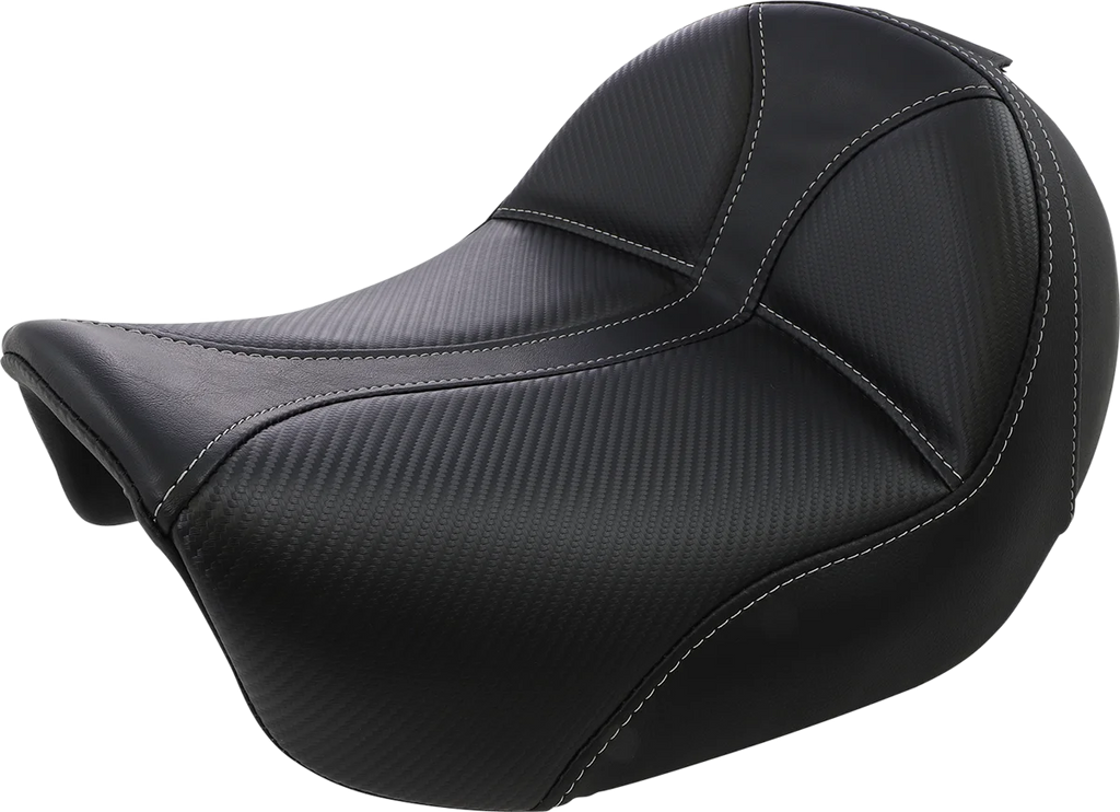 Saddlemen Dominator Solo Seat - w/o Backrest - Black w/ Gray Stitching - FL/FX '06-'17 806-04-0042 - Main Product View