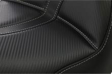 Load image into Gallery viewer, Saddlemen Dominator Solo Seat - w/o Backrest - Black w/ Gray Stitching - FL/FX '06-'17 806-04-0042 - Side View