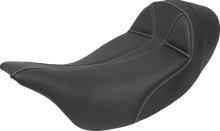 Load image into Gallery viewer, Saddlemen Dominator Solo Seat - w/o Backrest - Black w/ Gray Stitching - FLS/FXS '00-'06 800-01-0042 - Side View