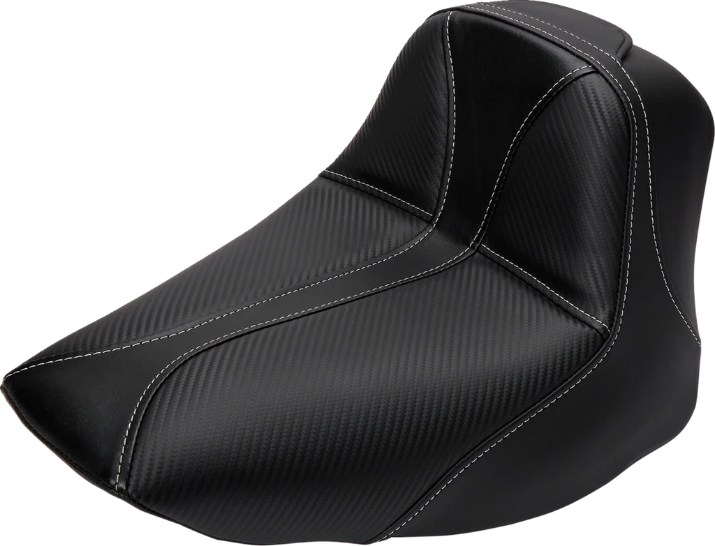 Saddlemen Dominator Solo Seat - w/o Backrest - Black w/ Gray Stitching - FLSTC/N '06-'17 806-15-0042 - Main Product View