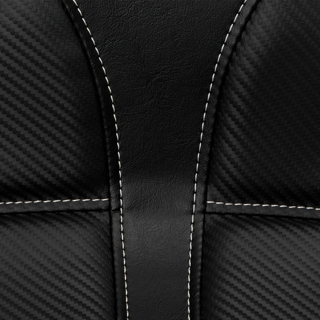 Saddlemen Dominator Solo Seat - w/o Backrest - Black w/ Gray Stitching - FLSTC/N '06-'17 806-15-0042 - Side View