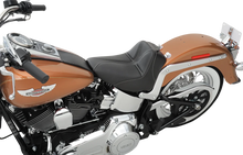 Load image into Gallery viewer, Saddlemen Dominator Solo Seat - w/o Backrest - Black w/ Gray Stitching - FLSTC/N '06-'17 806-15-0042 - Installation View