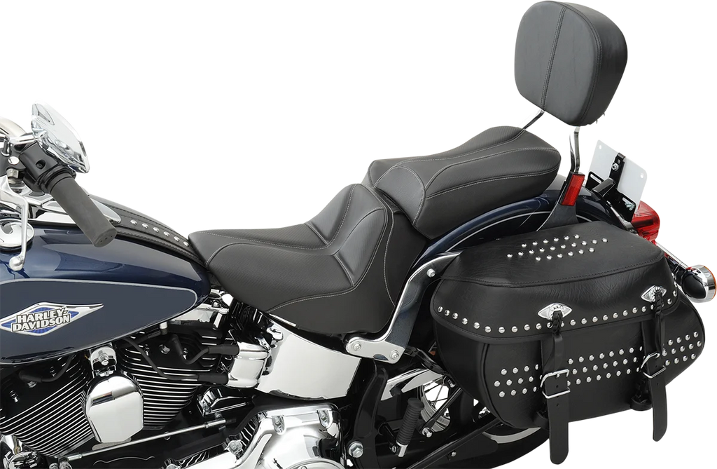 Saddlemen Dominator Solo Seat - w/o Backrest - Black w/ Gray Stitching - FLSTC/N '06-'17 806-15-0042 - Additional View 5