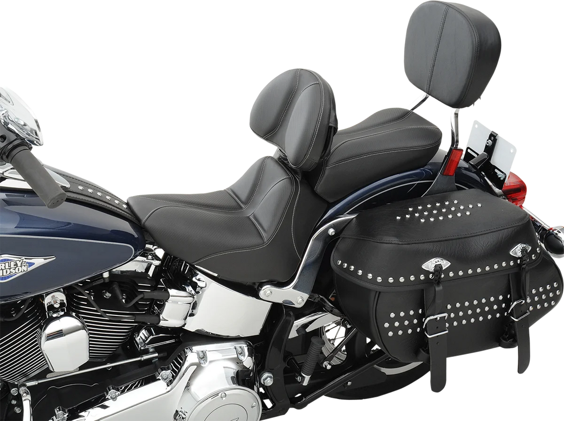 Saddlemen Dominator Solo Seat - w/o Backrest - Black w/ Gray Stitching - FLSTC/N '06-'17 806-15-0042 - Additional View 6