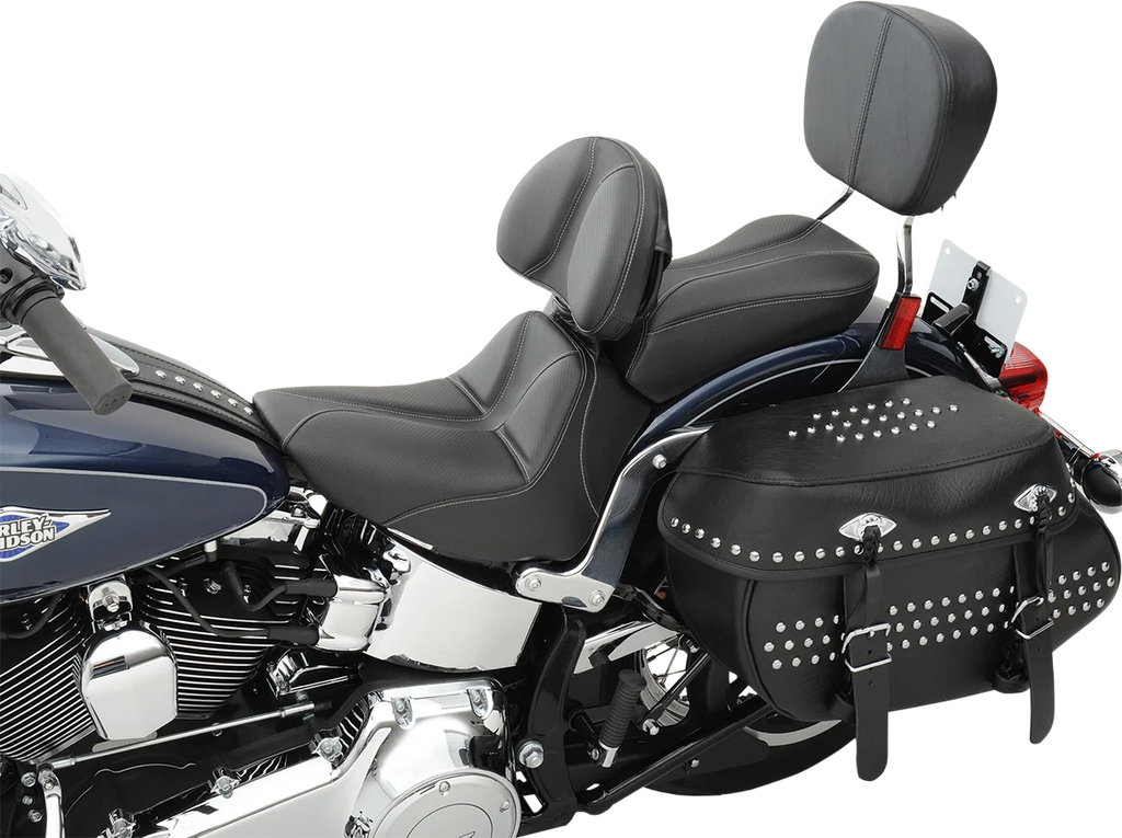 Saddlemen Dominator Solo Seat - w/o Backrest - Black w/ Gray Stitching - FLSTC/N '06-'17 806-15-0042 - Additional View 6