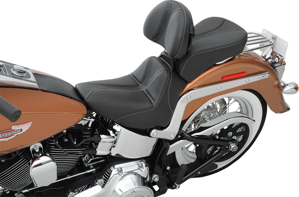 Saddlemen Dominator Solo Seat - w/o Backrest - Black w/ Gray Stitching - FLSTC/N '06-'17 806-15-0042 - Additional View 7