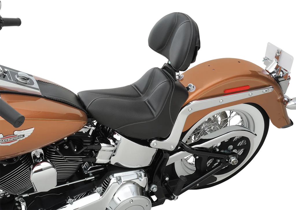 Saddlemen Dominator Solo Seat - w/o Backrest - Black w/ Gray Stitching - FLSTC/N '06-'17 806-15-0042 - Additional View 9