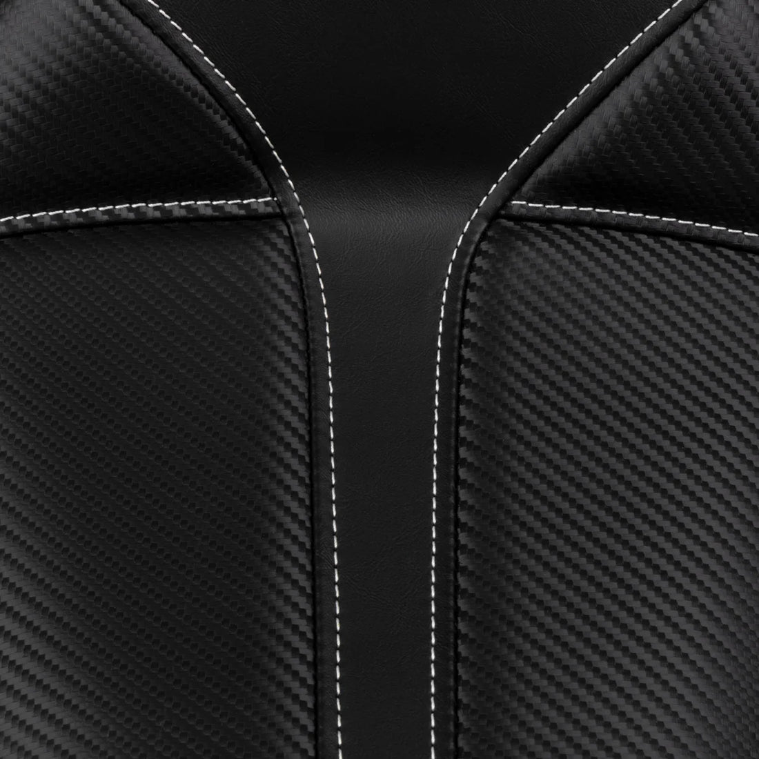 Saddlemen Dominator Solo Seat - w/o Backrest- Black w/ Gray Stitching - FXD/WG '96-'03 896-04-0042 - Back View