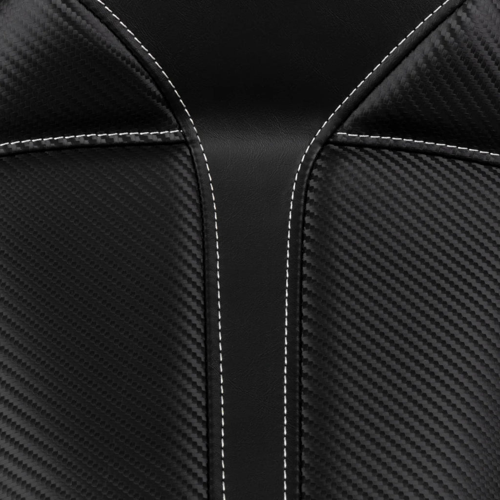 Saddlemen Dominator Solo Seat - w/o Backrest- Black w/ Gray Stitching - FXD/WG '96-'03 896-04-0042 - Back View