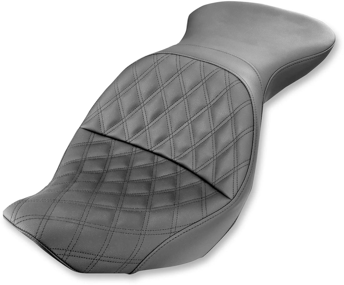 Saddlemen Explorer Seat - Lattice Stitched - Dyna 896-04-029LS - Side View