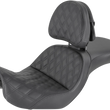 Load image into Gallery viewer, Saddlemen Explorer Seat - With Backrest - Lattice Stitched - Black - FXD 806-04-030LS - Main Product View