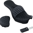 Load image into Gallery viewer, Saddlemen Explorer Seat - With Backrest - Lattice Stitched - Black - FXD 806-04-030LS - Back View
