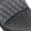 Load image into Gallery viewer, Saddlemen Explorer Seat - With Backrest - Lattice Stitched - Black - FXD 806-04-030LS - Installation View