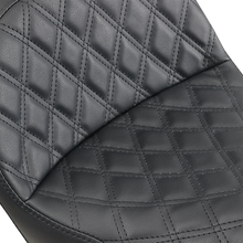 Load image into Gallery viewer, Saddlemen Explorer Seat - With Backrest - Lattice Stitched - Black - FXD 806-04-030LS - Installation View