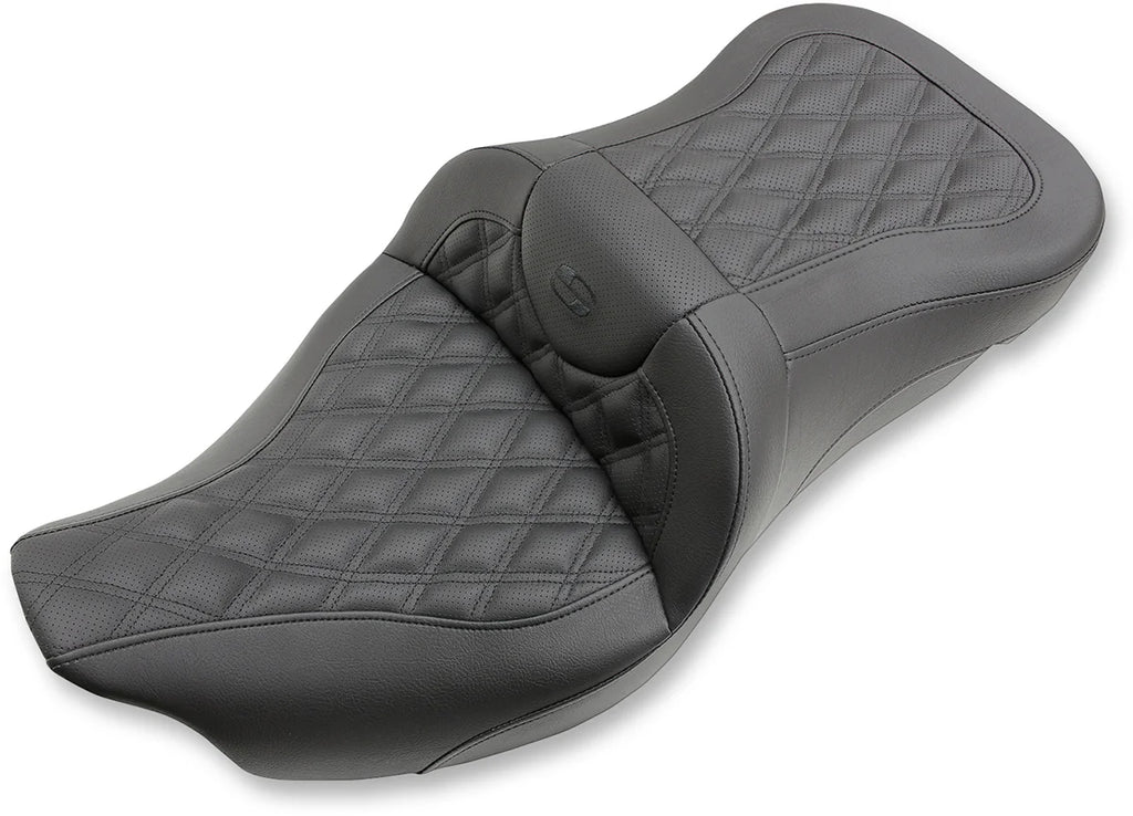 Saddlemen Extended Reach Roadsofa™ Seat - Lattice Stitched - without Backrest - '08-'23 FL 808-07B-184 - Main Product View