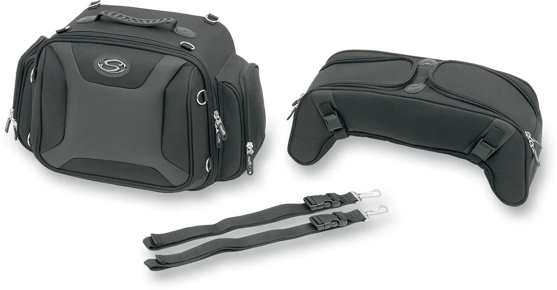 Saddlemen FTB2500 Sport Sissy Bar and Combo Bag - Side View