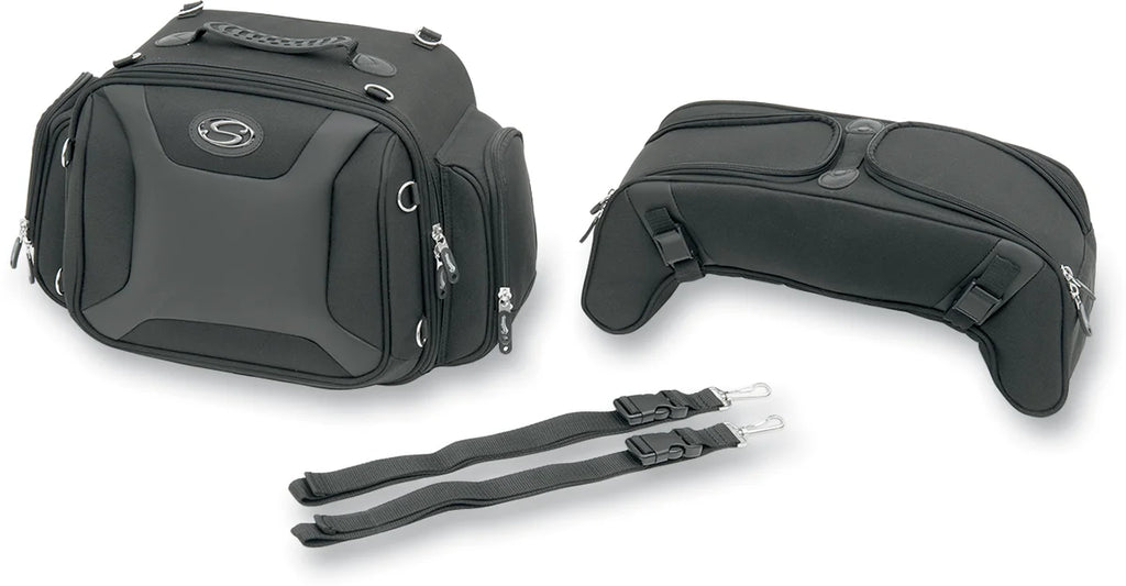 Saddlemen FTB2500 Sport Sissy Bar and Combo Bag - Side View