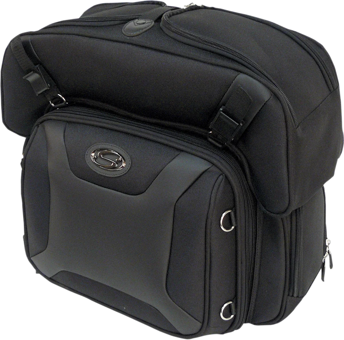 Saddlemen FTB2500 Sport Sissy Bar and Combo Bag - Back View