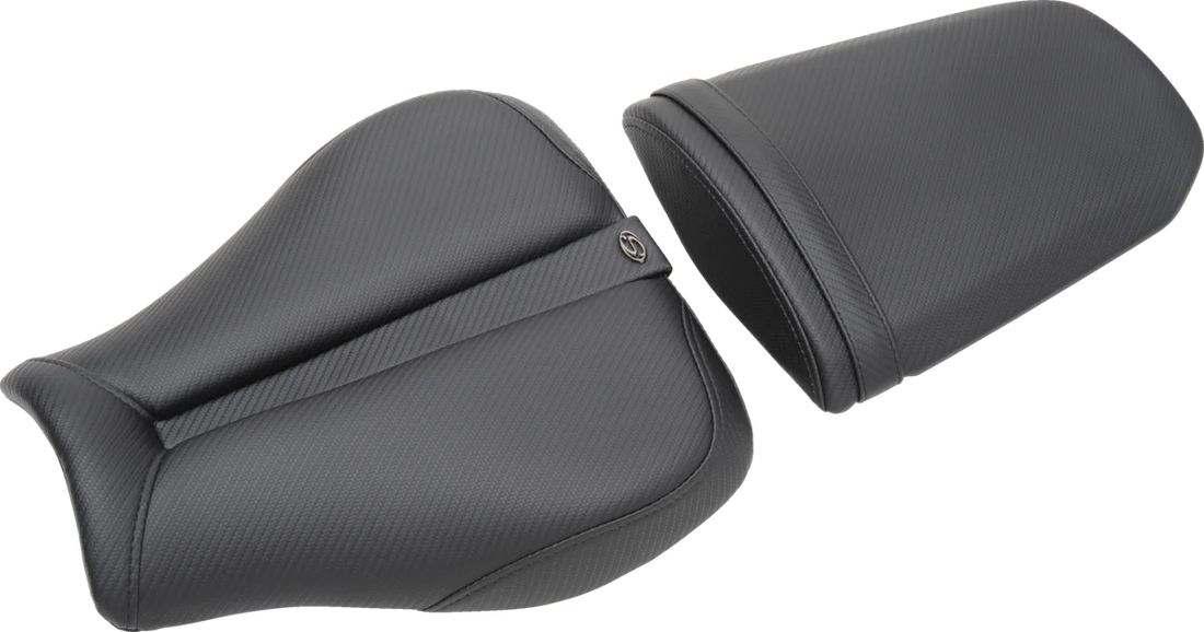 Saddlemen Gel Channel™ Track Carbon Fiber Sport Seat - Black - GSXR 600/750 0810-S029 - Side View