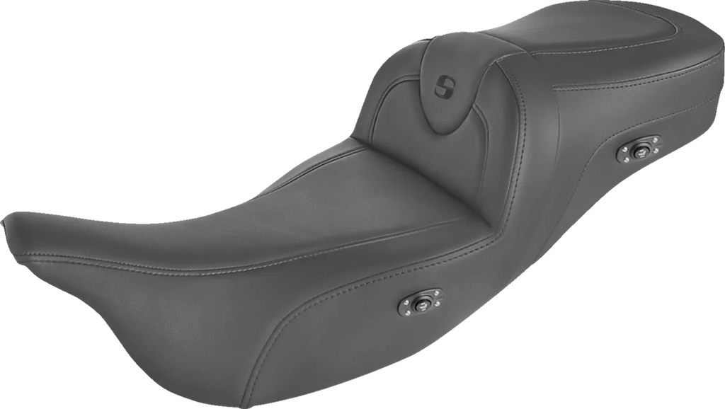 Saddlemen Heated RoadSofa™ Seat - Without Backrest - Black w/Black Stitching - Trikes 808-07B-187THCT - Main Product View