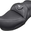 Load image into Gallery viewer, Saddlemen Heated Roadsofa™ Seat - Carbon Fiber - w/ Backrest - '08-'23 FL 808-07B-185BRHC - Side View
