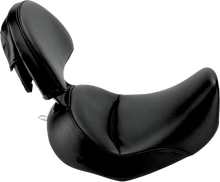 Load image into Gallery viewer, Saddlemen Heels Down Solo Seat - With Backrest - Plain - Black - FLSTC 806-15-0041 - Main Product View
