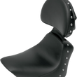 Load image into Gallery viewer, Saddlemen Heels Down Solo Seat - With Backrest - Studded - Black - FLSTC 806-15-0031 - Main Product View