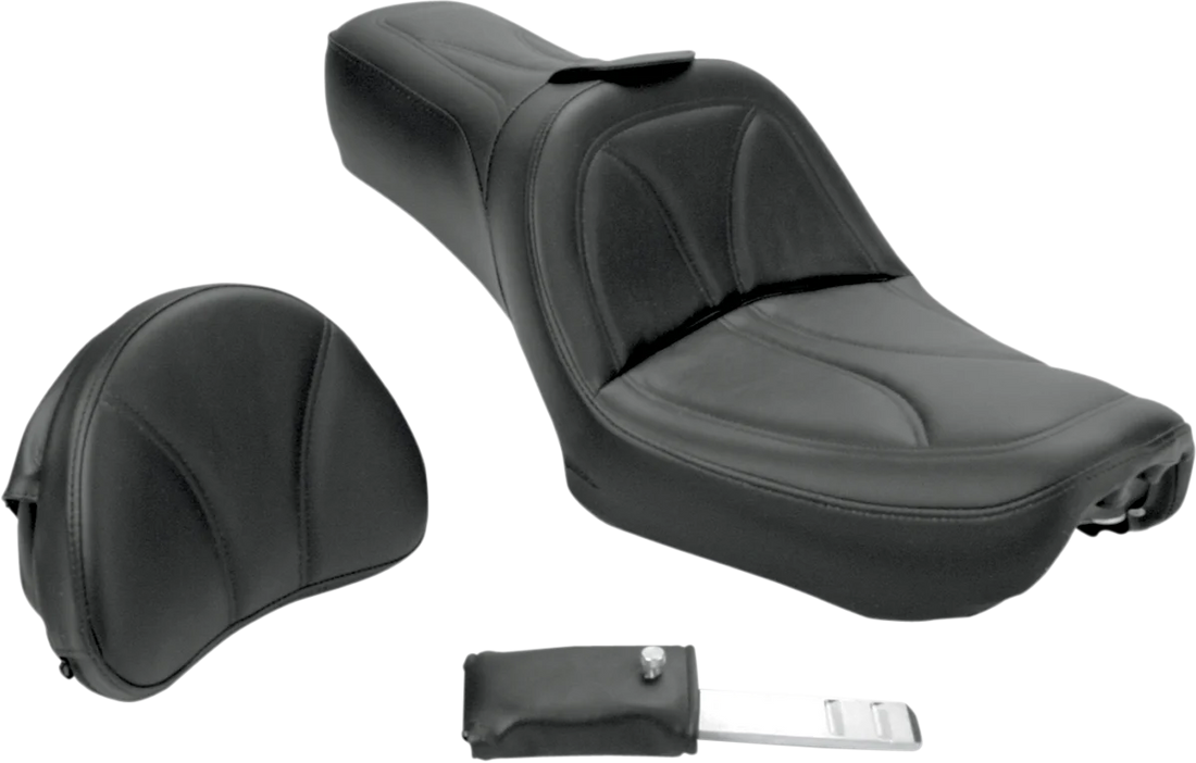 Saddlemen King Seat - Backrest - Softail - Side View