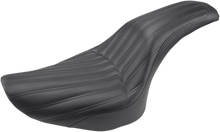 Load image into Gallery viewer, Saddlemen Knuckle 2-Up Seat - Ribbed - Black 806-23-047K - Side View