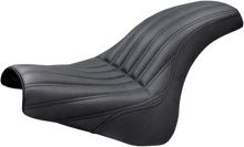 Load image into Gallery viewer, Saddlemen Knuckle 2-Up Seat - Ribbed - Black 818-28-047K - Main Product View