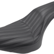 Load image into Gallery viewer, Saddlemen Knuckle 2-Up Seat - Ribbed - Black 818-28-047K - Side View