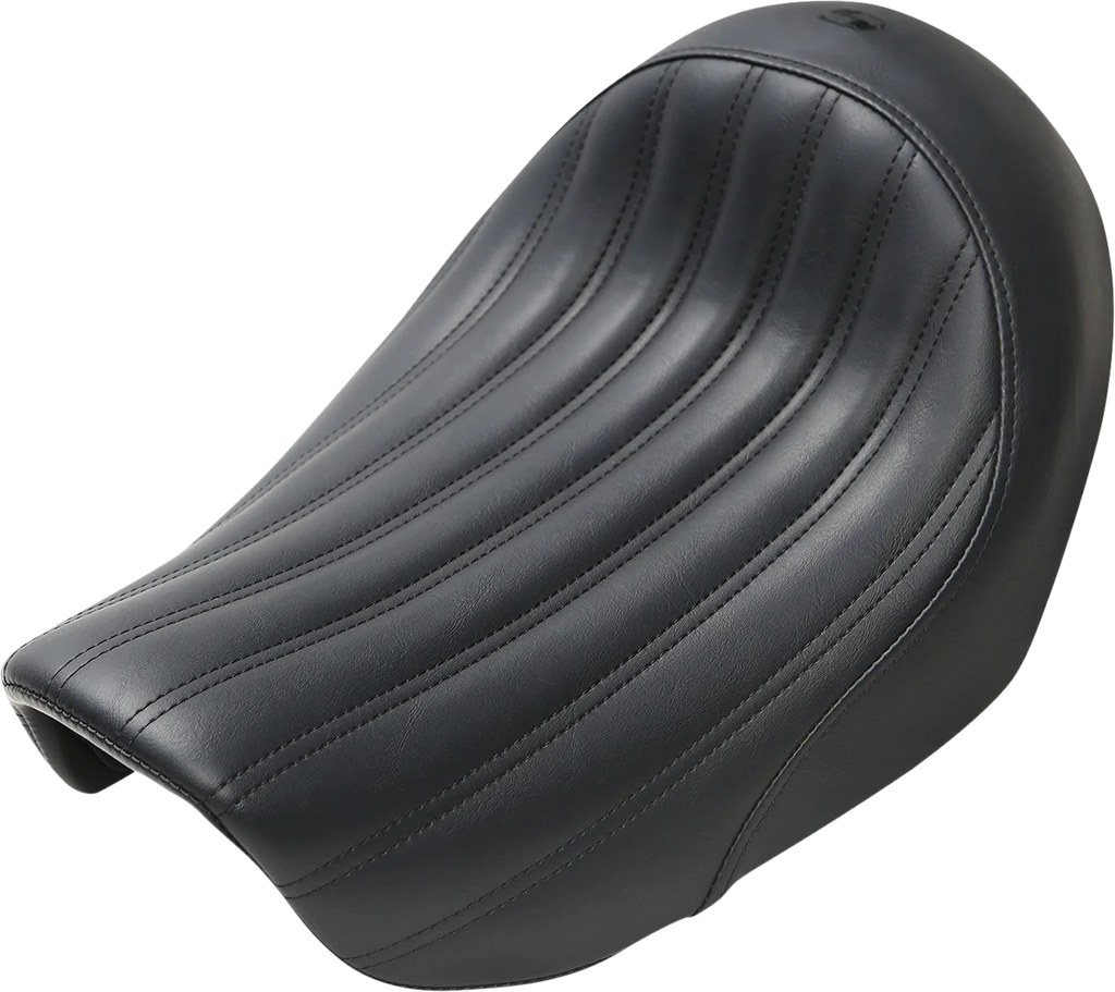 Saddlemen Knuckle Solo Seat - Ribbed - Black - FB 806-12-0023 - Side View
